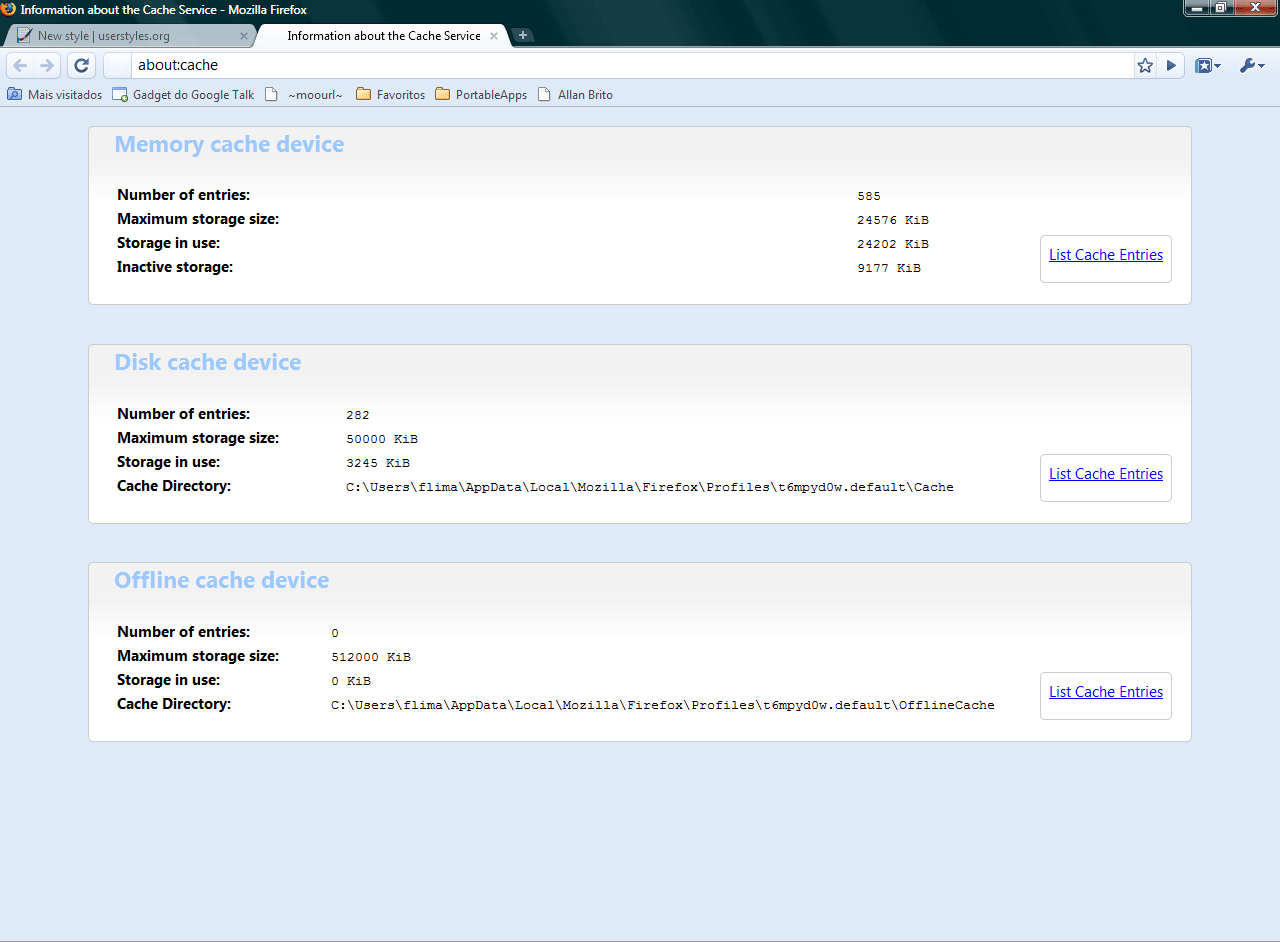 Pok3 - Chrome Injection - about:cache