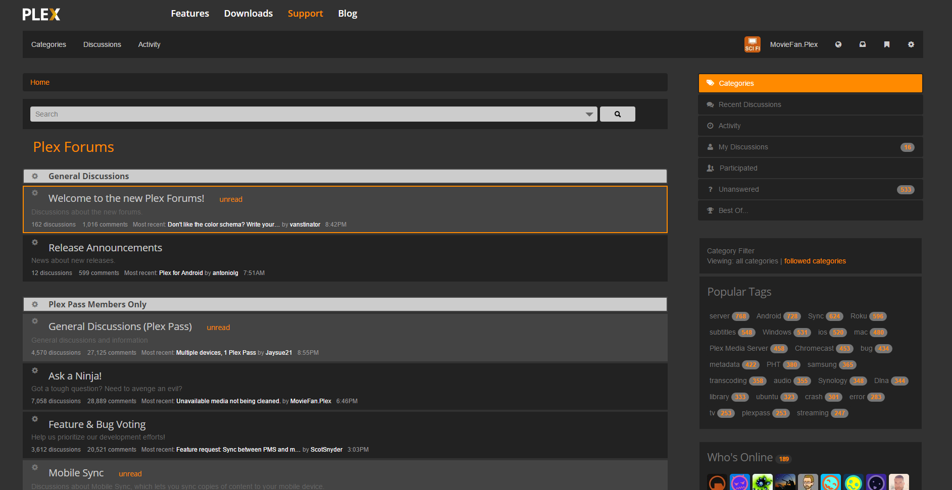 MovieFan.Plex's Dark Theme