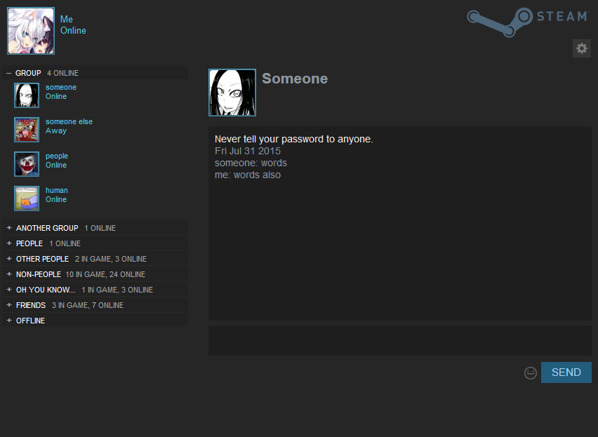 Modern Steam Webchat