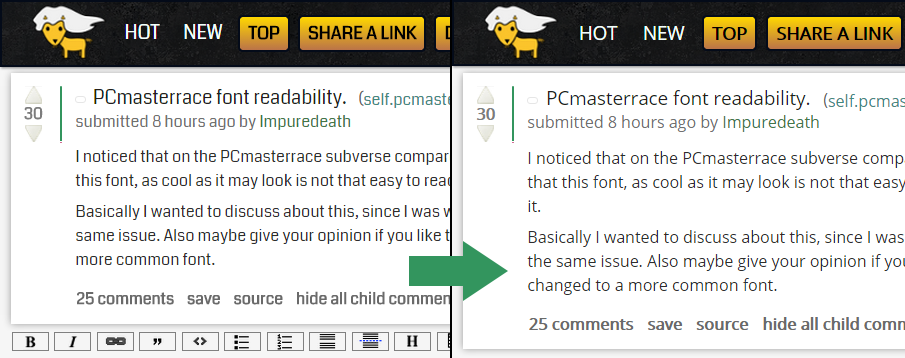 Voat PCMasterRace Accessible Font