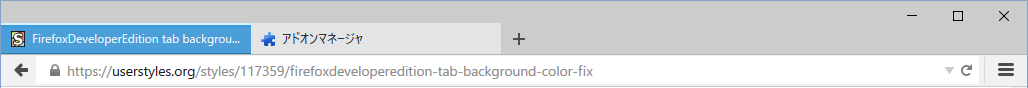 FirefoxDeveloperEdition tab background color fix