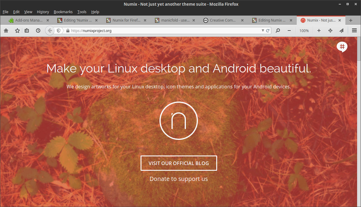 Numix Tabs for Firefox 29+