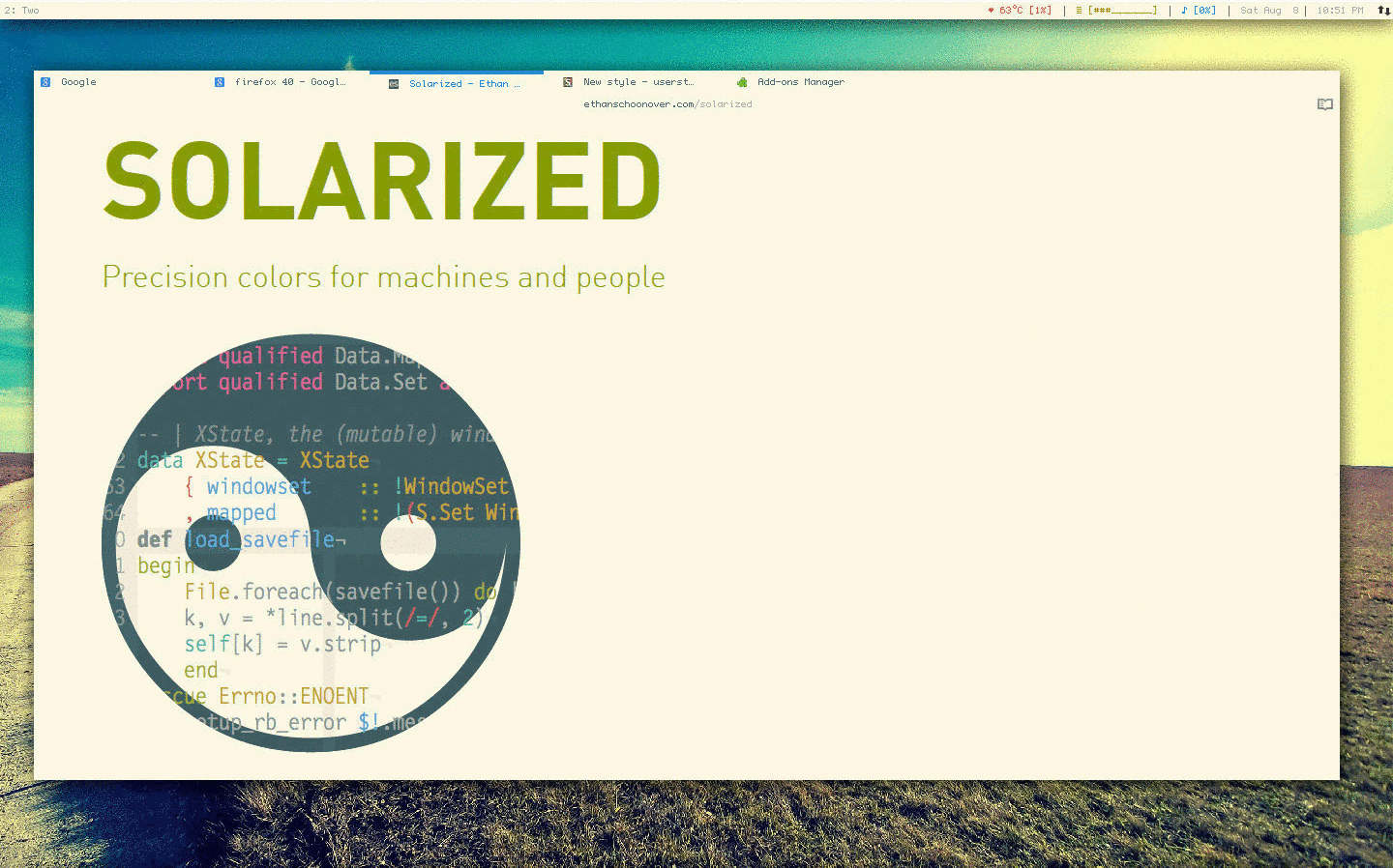 2015 Solarized Dark/Light Firefox 30+ (Flat Theme)