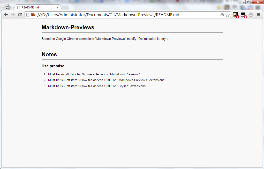 Markdown Previews