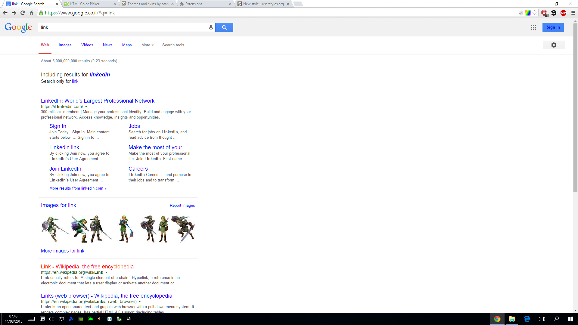 Visted and unvisited link distingusher