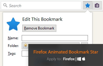 Firefox Animated Bookmark Star