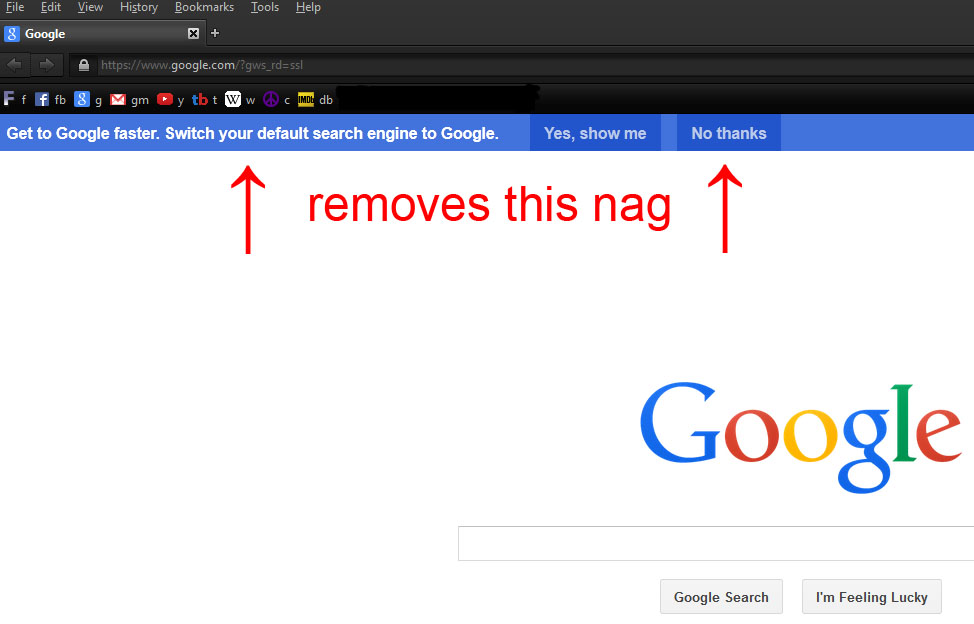 google default remover