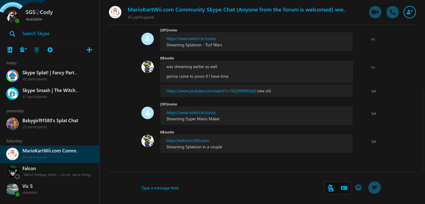 Dark Skype Web