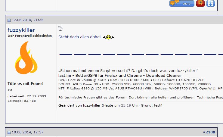 GSPB Postabstand & -rahmen