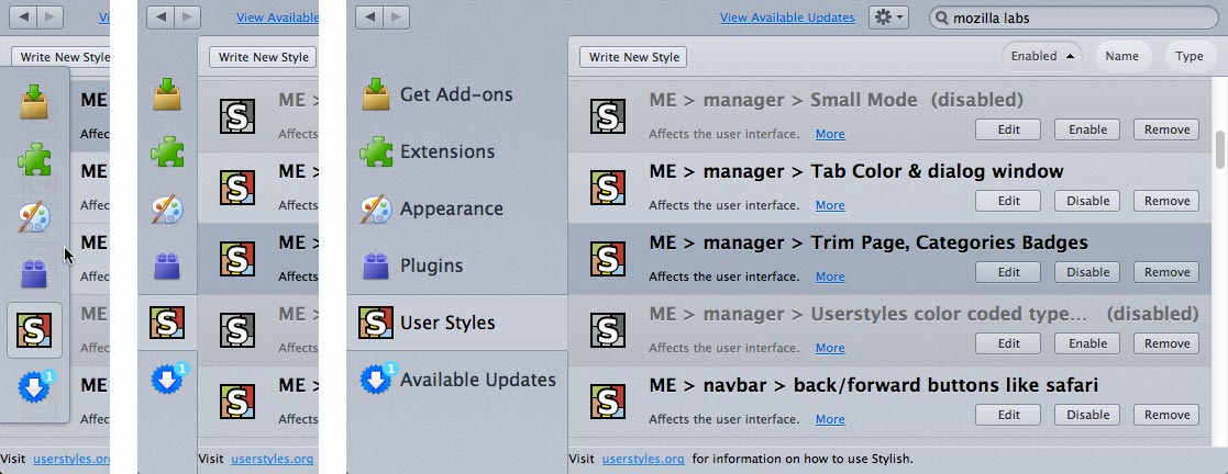 Firefox 12-39: Addons Manager Remove Paddings