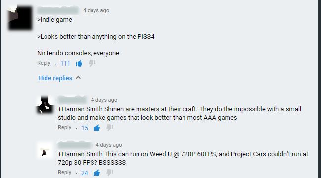 YouTube and Google+ - Blur names until hover