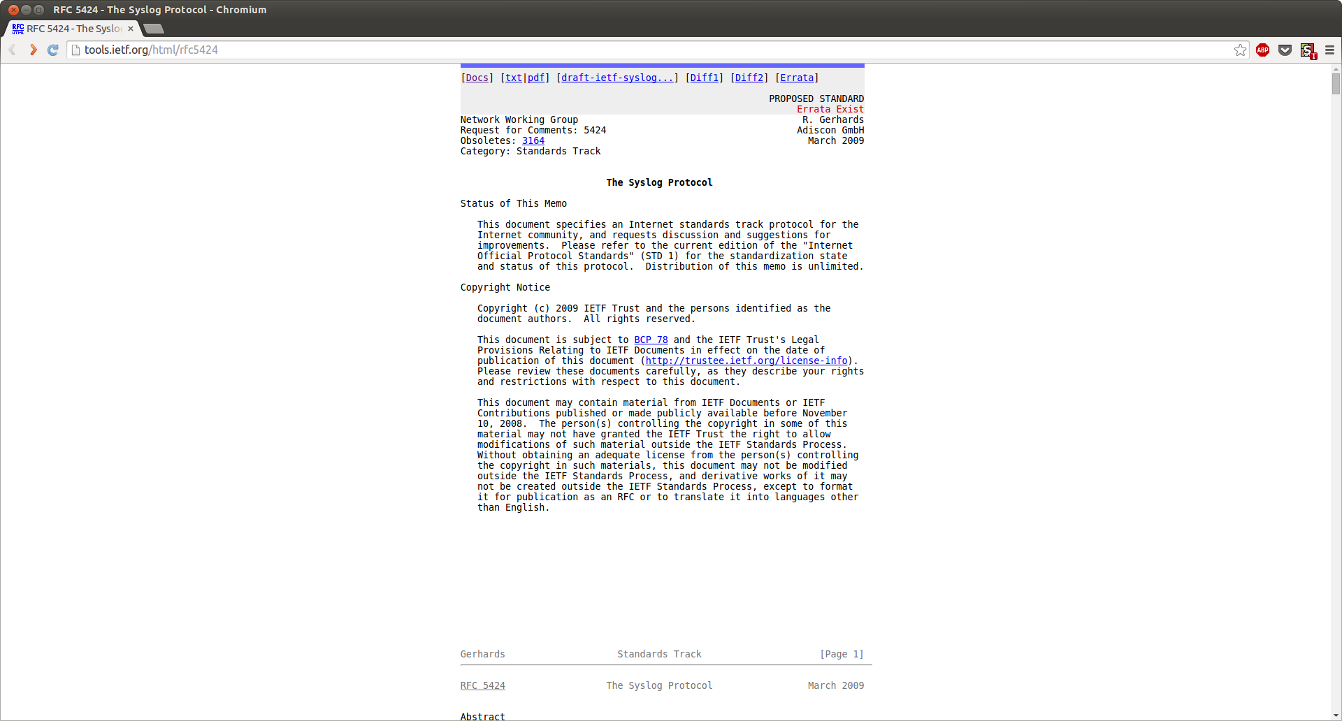 Readable Column - IETF RFCs
