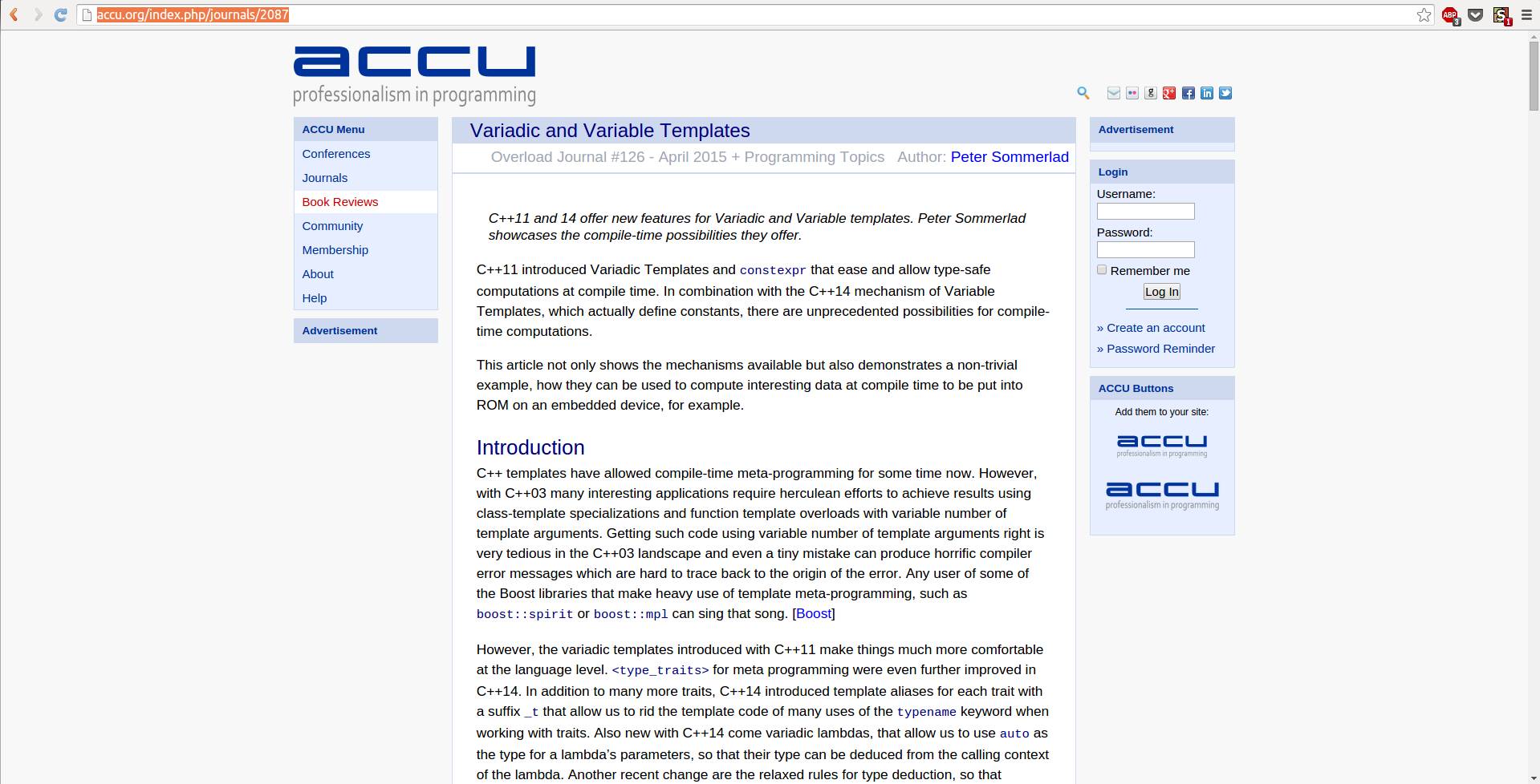 Readable Column - ACCU.org