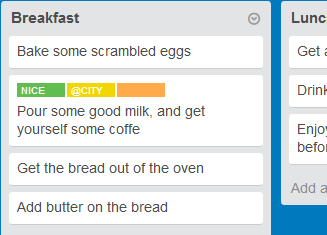 Trello: Add label text (no shadow)