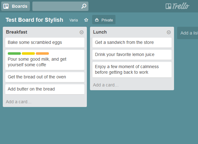 Trello: Board background color