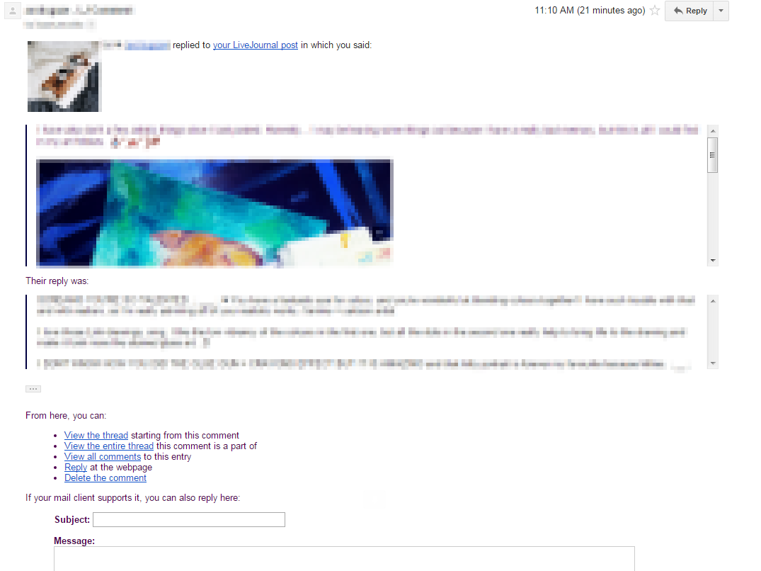 LiveJournal Gmail Notifications