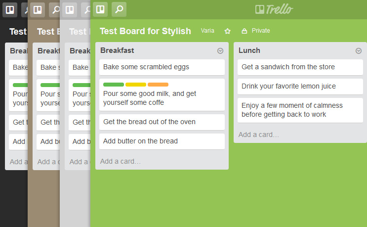 Trello: custom board color