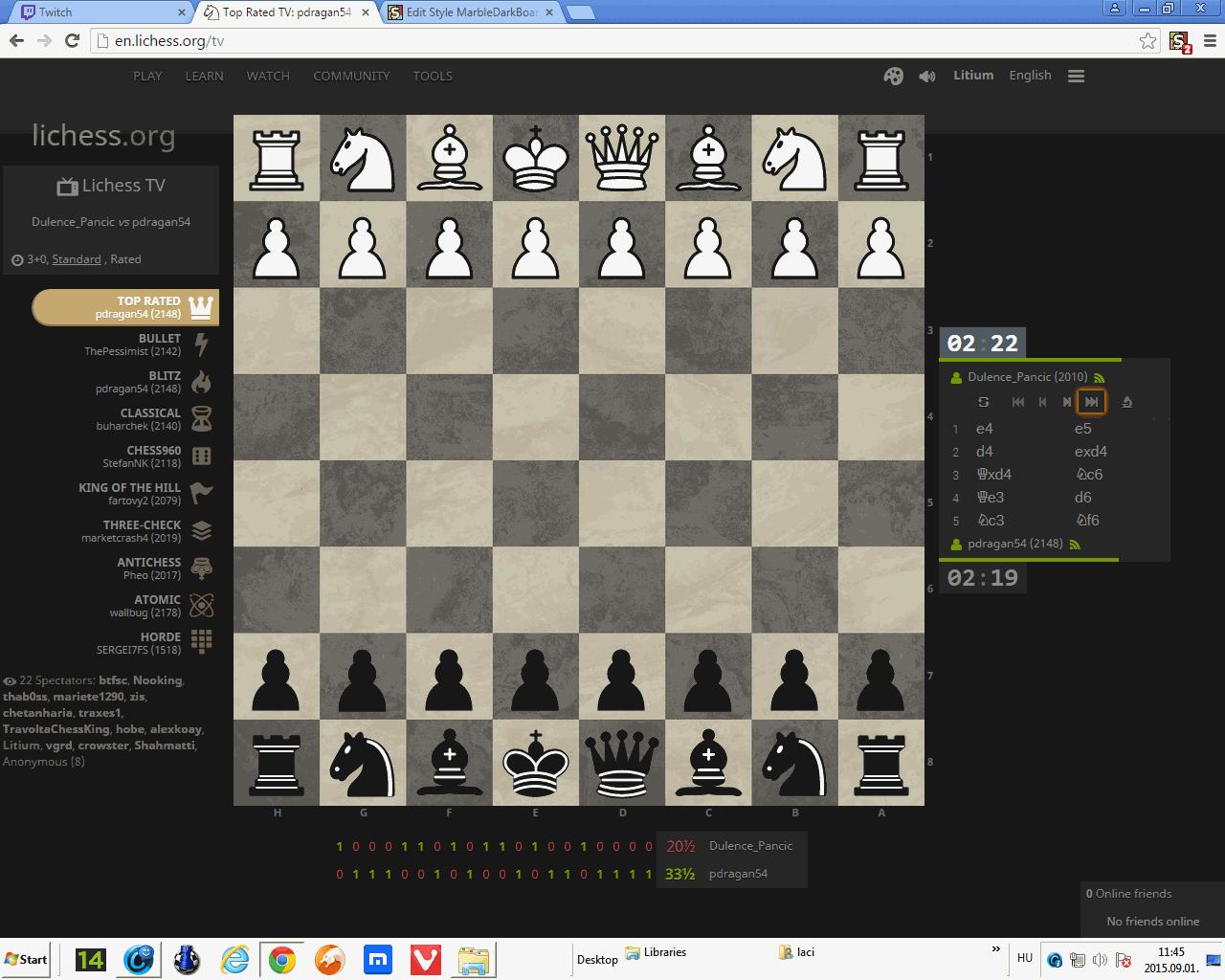 LichessDarkMarble Board