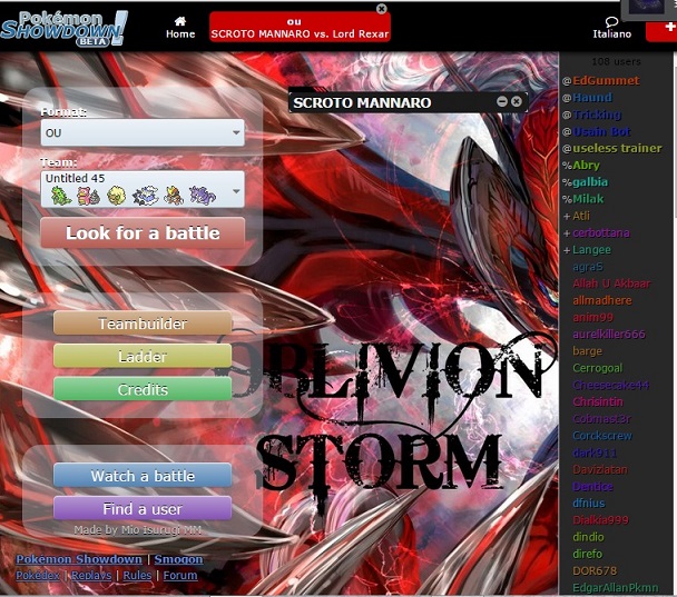 Oblivion Storm Team Showdown Stylish