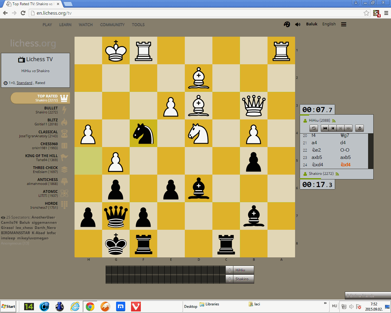 Lichess Yellow and Fritz Board