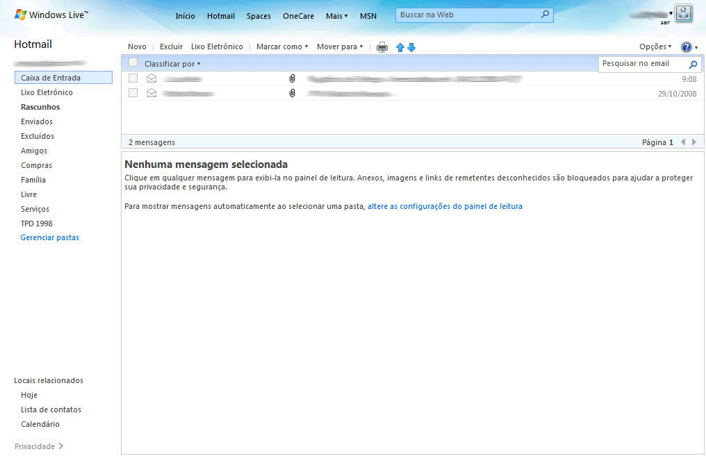 Windows Live Hotmail 2008 - Cleaner