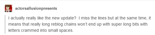Tumblr Update - Reblog Blockquotes