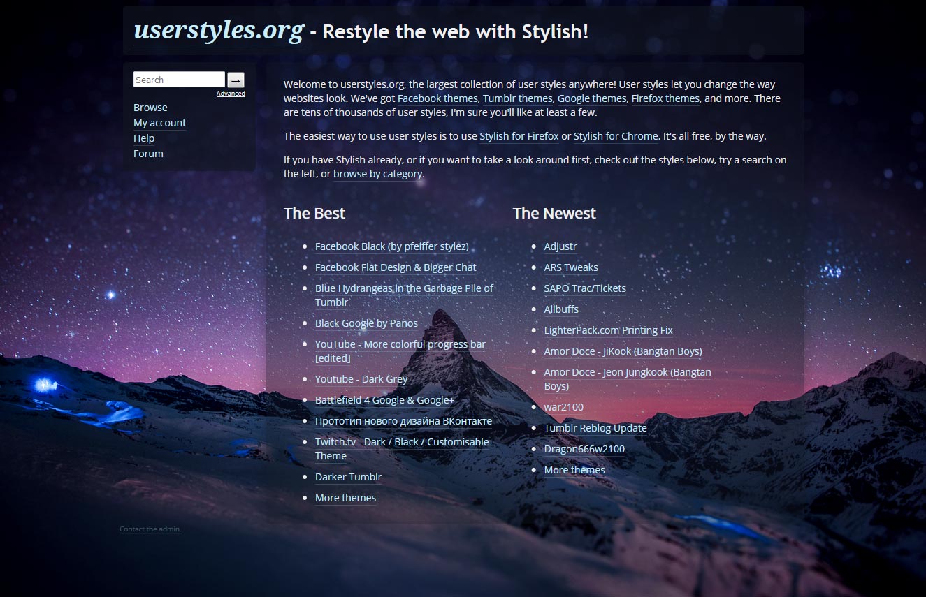 userstyles.org - blue custom
