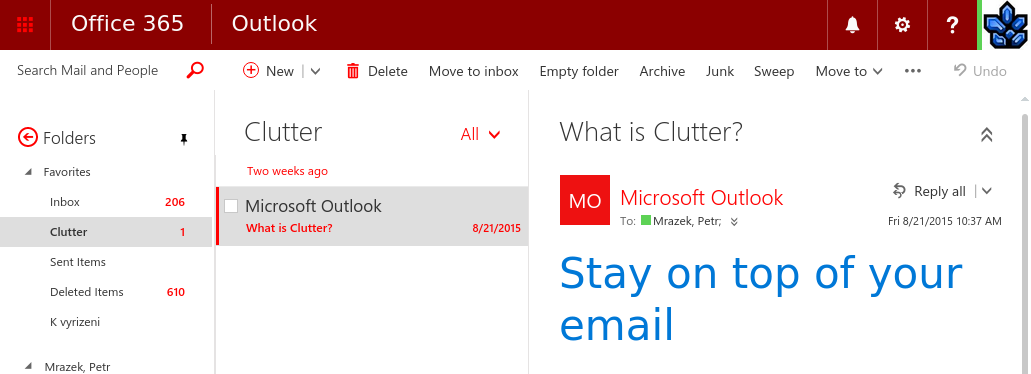Red Office 365 Webmail override