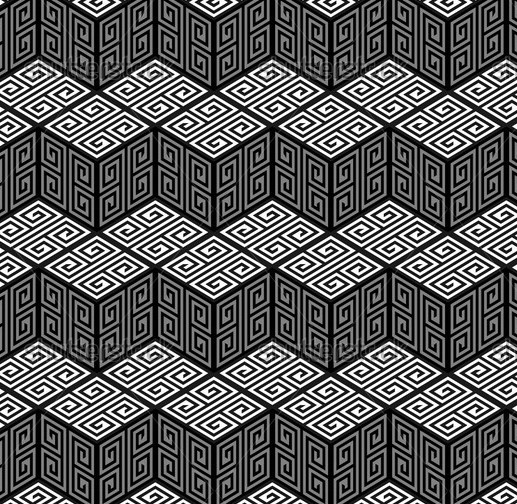 3D Zig Zag Cubes Background for Google Docs