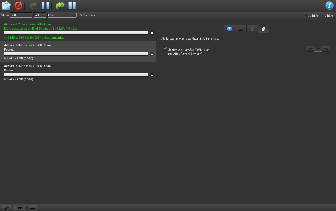 Transmission dark theme