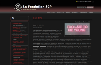SCP-FR Wiki Thème Noir