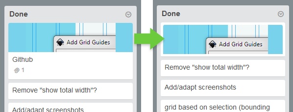 Trello: hide text / attachments for image cards