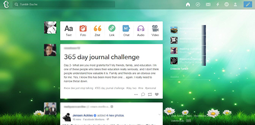 Amazing flower tumblr dashboard theme