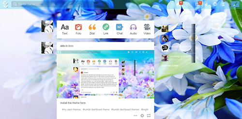 Blue blossom tumblr dashboard