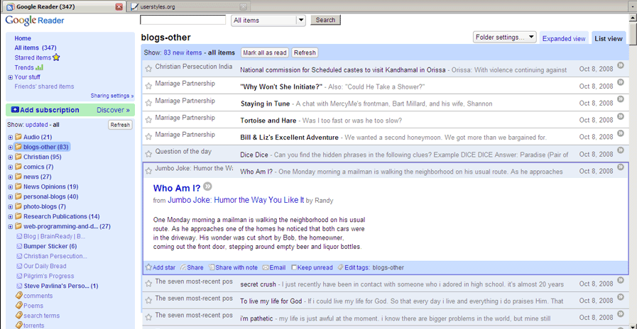 Google Reader Freshened