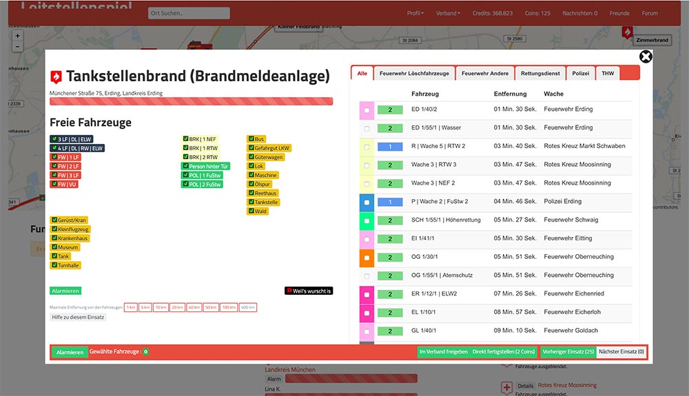 Leitstellenspiel Alarmierungsmaske v1 | Firefox