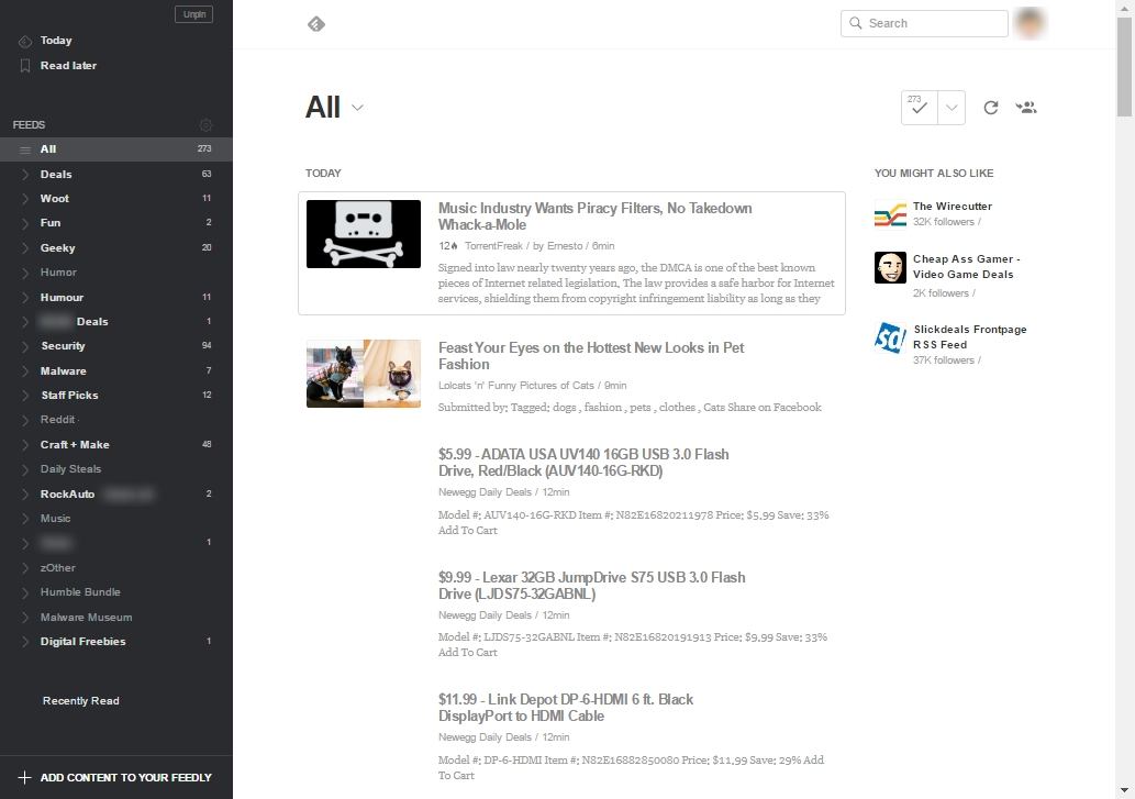 Feedly Un-Pro