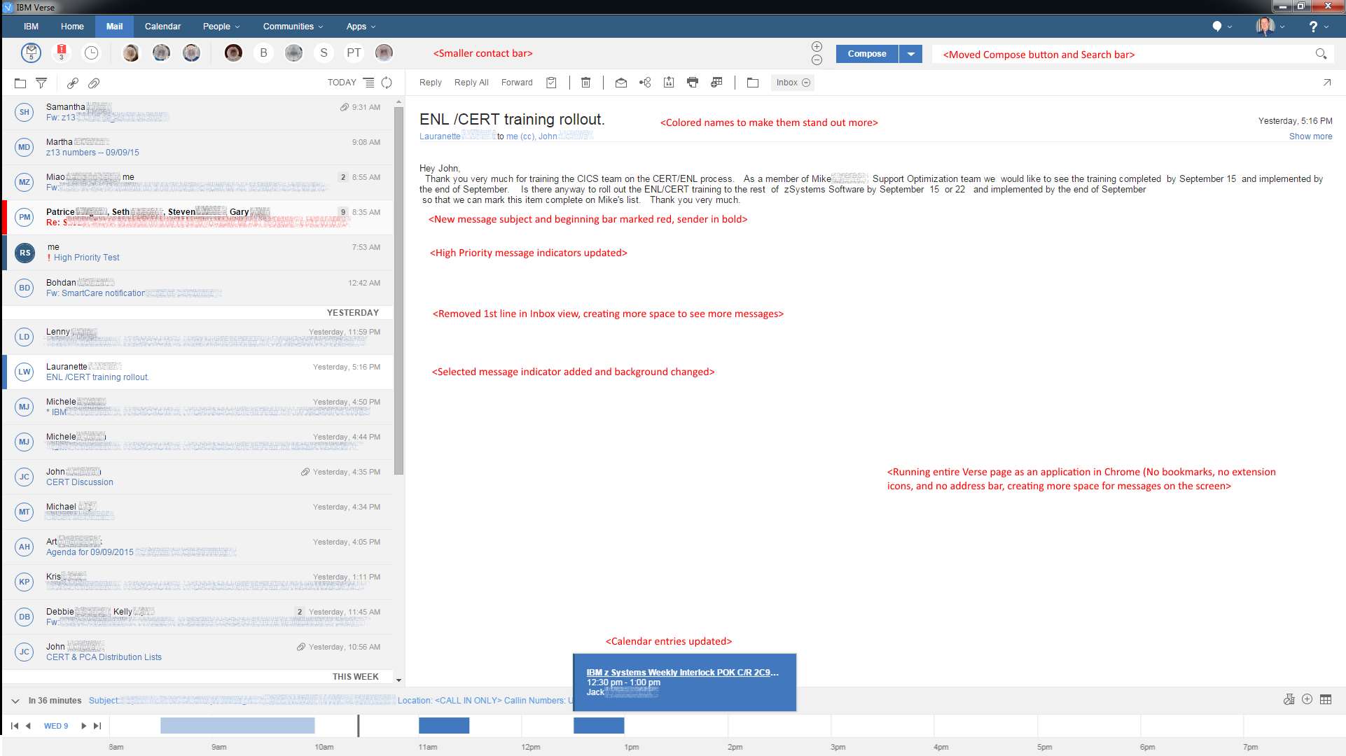 IBM Verse - Themed Inbox Enhancements
