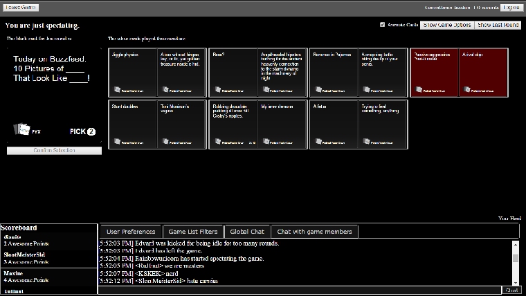 Pretend You're Xyzzy - Bigger Blacker Theme