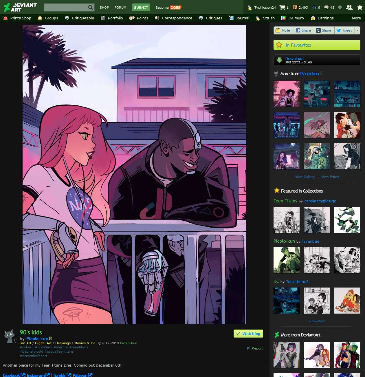 Dark DeviantArt 2019 (customizable colors)