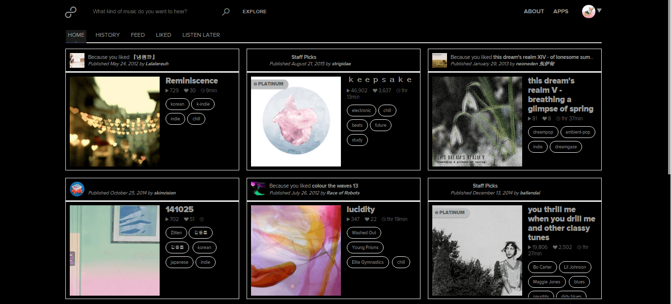 8tracks dark - 2016 new website