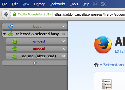 Tree Style Tab tabs color active/(un)read/selected