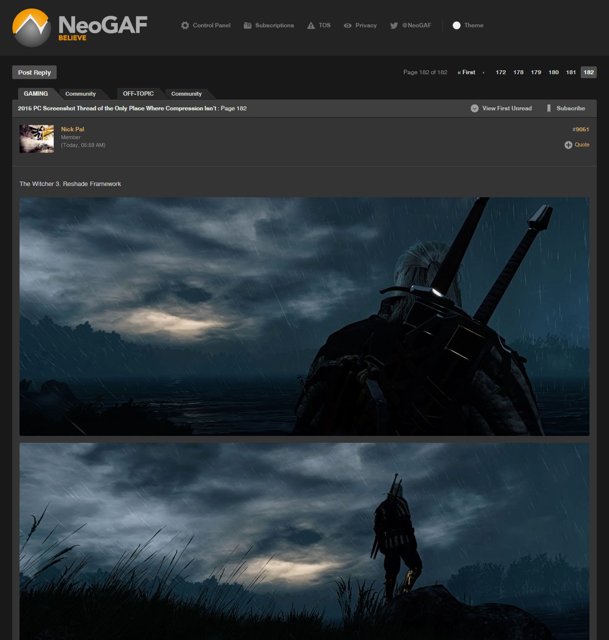 NeoGAF screenshot thread improvements