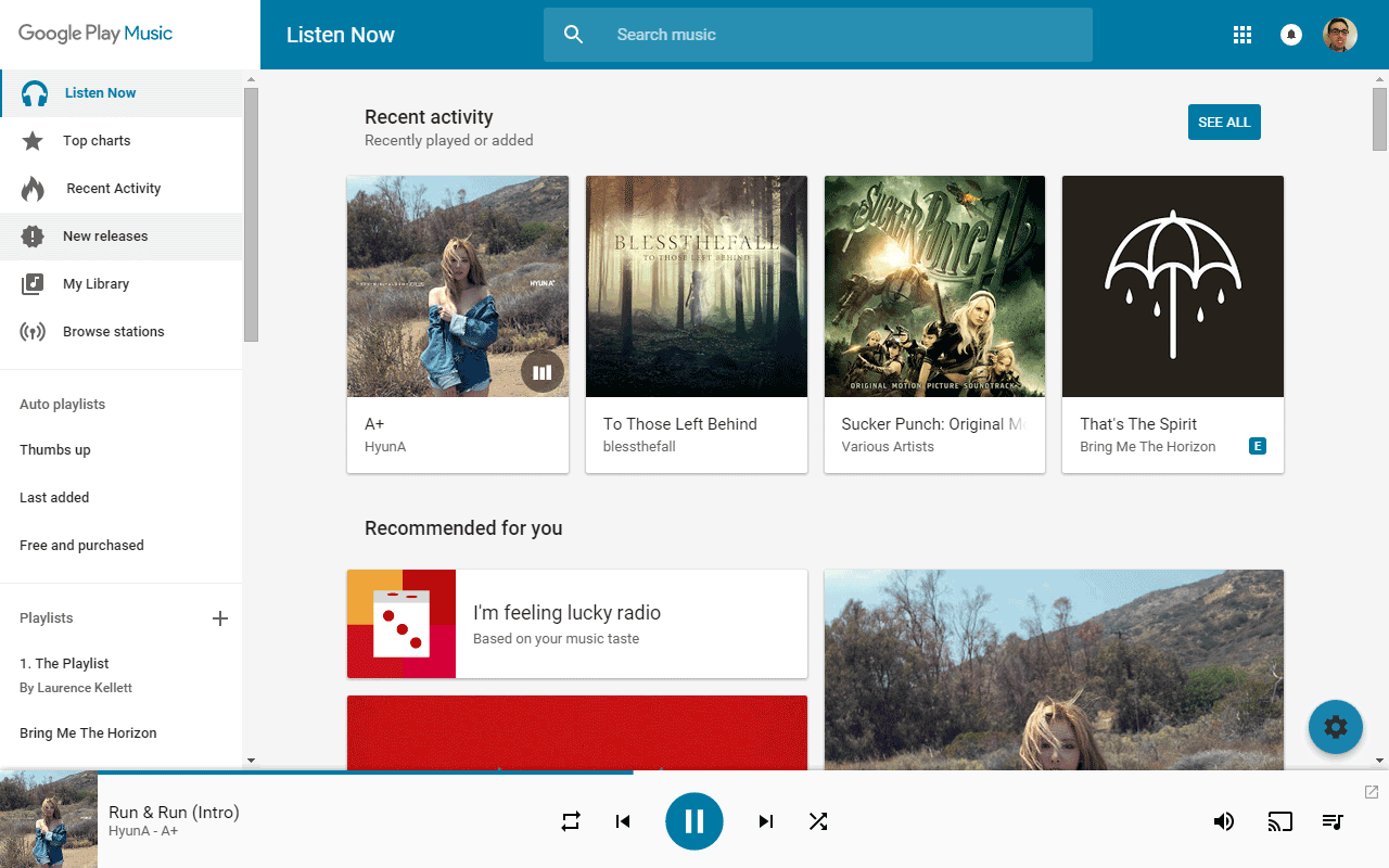 Play Sunset for Google Play Music