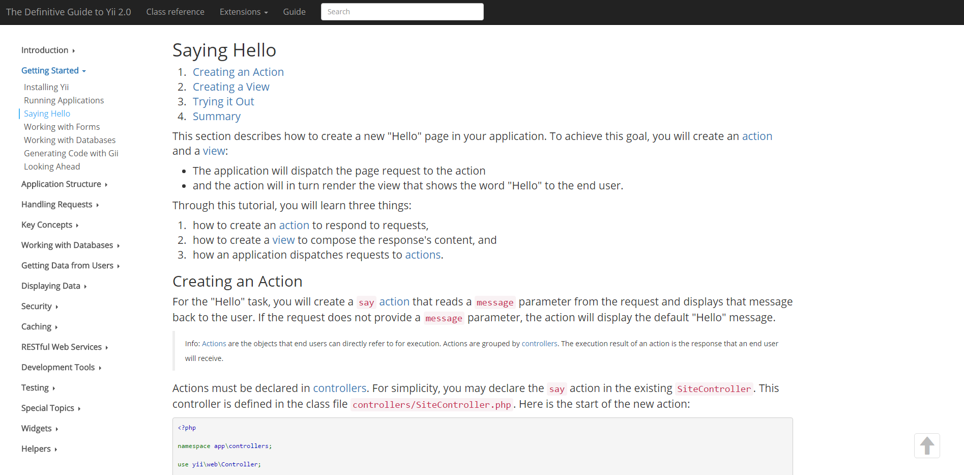 yiiframework.com | Yii2 Docs Better Readability