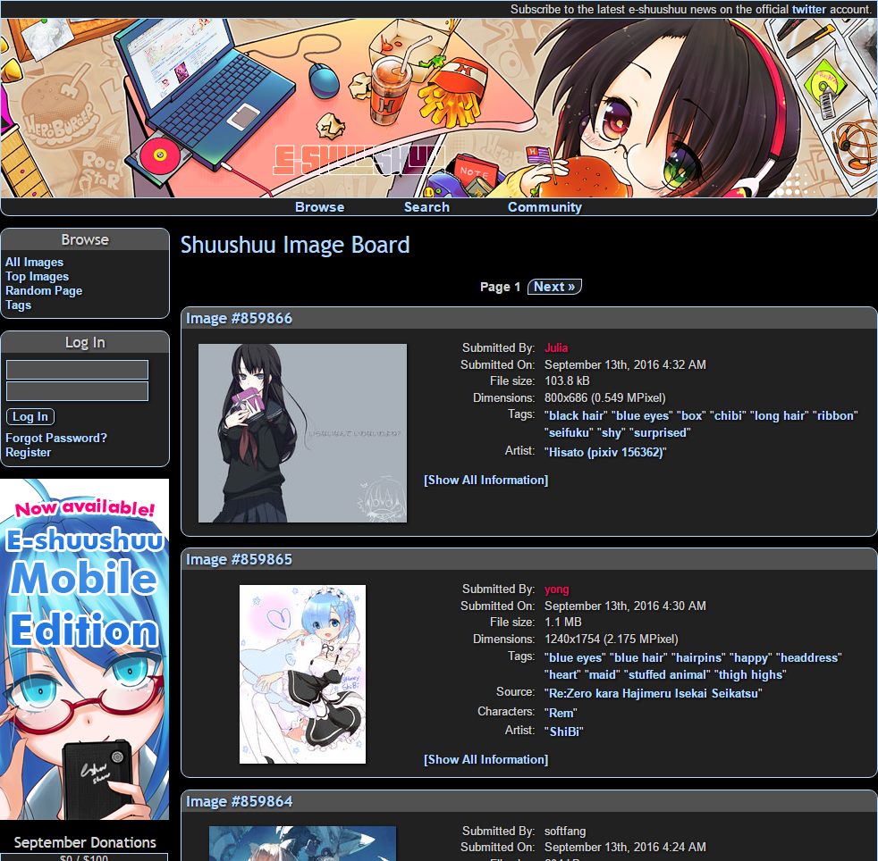 E-shuushuu Customizable Theme