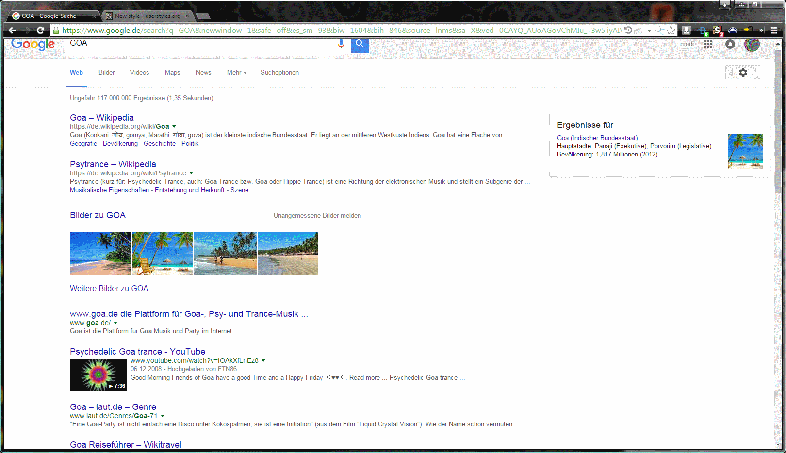 Google - Wide Results