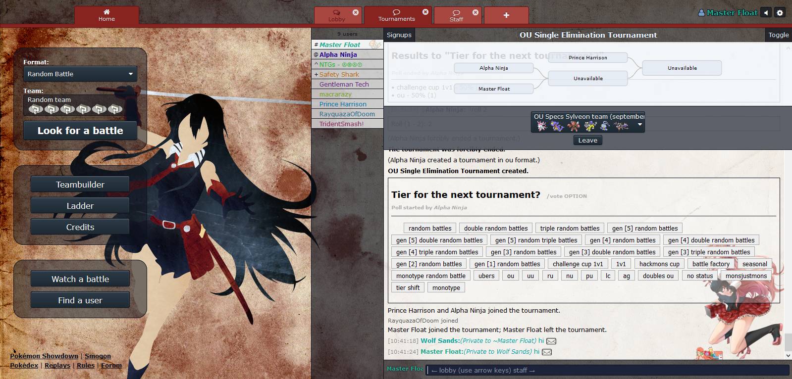 The "Akame Ga Kill" Pokemon Showdown Theme