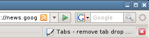 Tabs - remove tab drop down