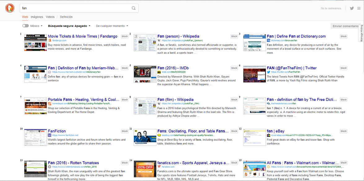 DuckDuckGo simple 3 columns